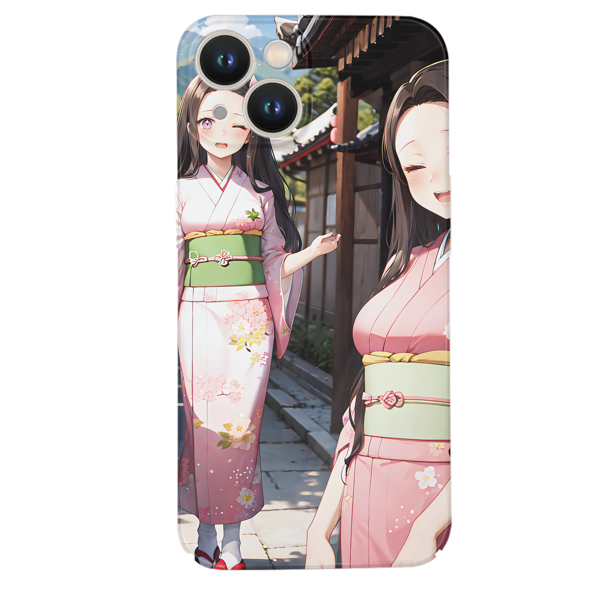 （画像用） 鬼滅の刃（きめつのやいば）竈門 禰󠄀豆子／かまど ねずこ Kamado Nezuko 【iPhone 14シリーズ対応】ハードケース